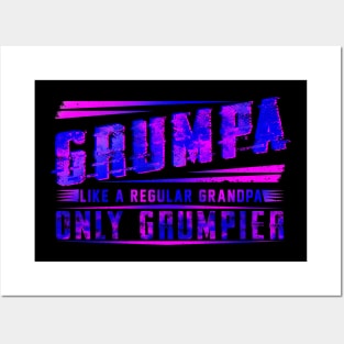 Grumpa Like A Regular Grandpa Only Grumpier Costume Gift Posters and Art